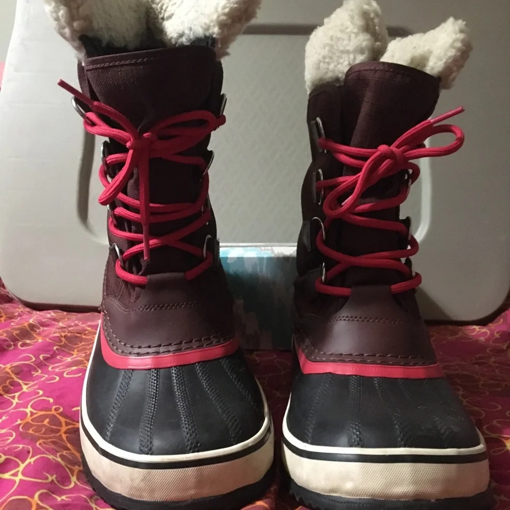 Sorel Women's Winter Boots - Brown and Red - Picture 2 of 5